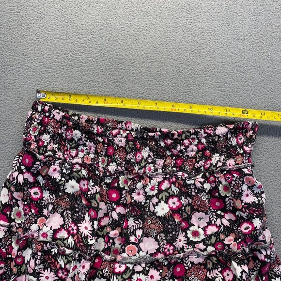 SO Girls Skirt Size XL (14/16) Floral Pull On Ruffled A Line Mini,Lined - Picture 4 of 7